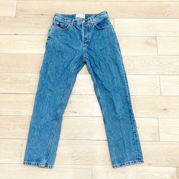 Everlane Blue Straight Leg Jeans with Classic Fit - Picture 1 of 7